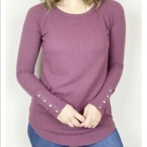 CHASER Thermal Waffle Knit long sleeve shirt Small